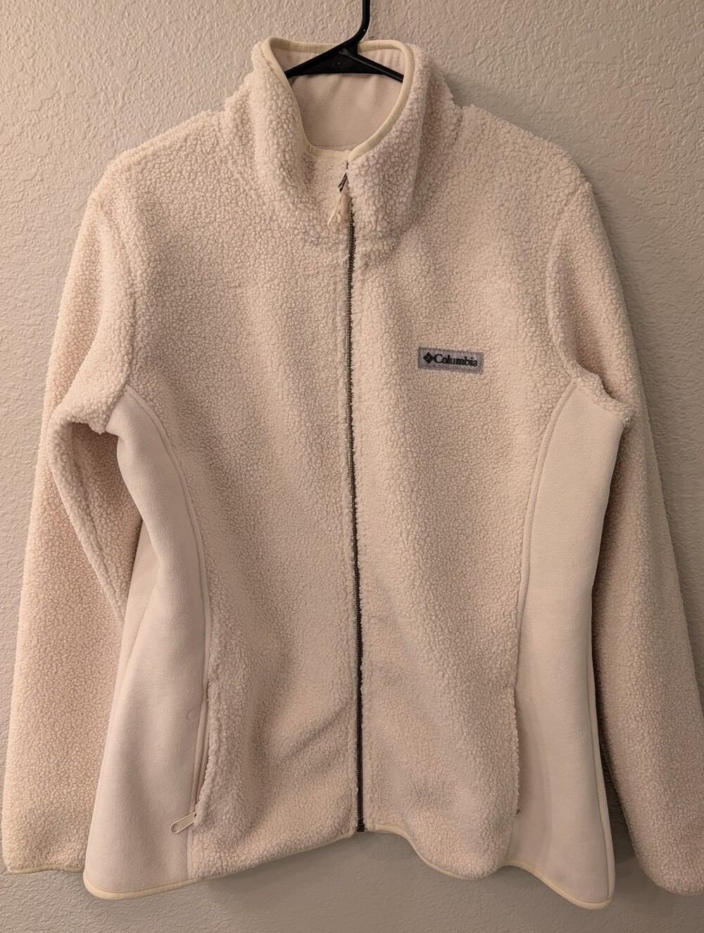 Columbia Faux Sherpa Fleece Full Zip Jacket Size XL